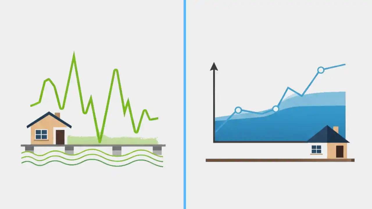 fixed vs variable home loan visual representation